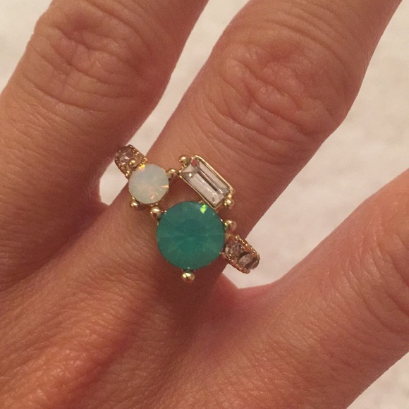 Mixed Rhinestone Gold Ring - Picture 2 of 7